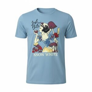 Disney Princess Snow White Graphic Tee Blue Just One Bite XL Apple